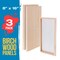 Unfinished Cradled Wood Panels for Painting, 3 Pack of 8x16 inch - Studio Birch Wooden Canvas Boards 3/4" Deep - Mixed-Media Craft, Acrylic, Oil, Encaustic, Paint Pouring Panel Board